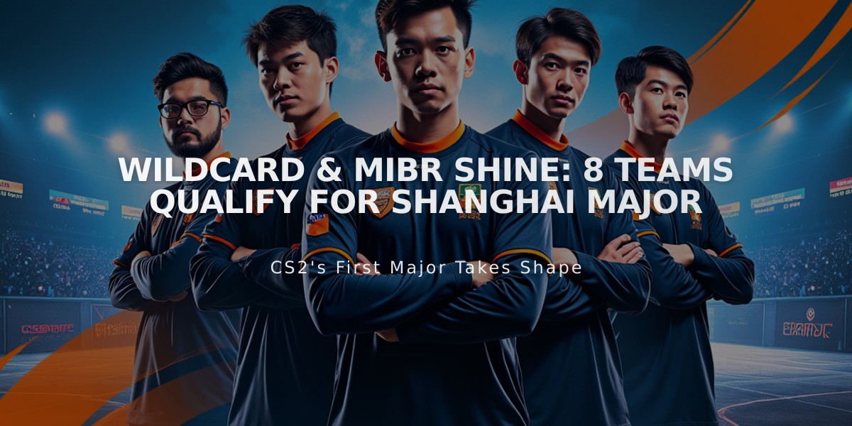 Wildcard Gaming and MIBR Lead 8 Teams Qualifying for Shanghai Major with Perfect Records