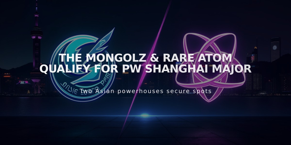 The MongolZ and Rare Atom Secure Spots at Perfect World Shanghai Major