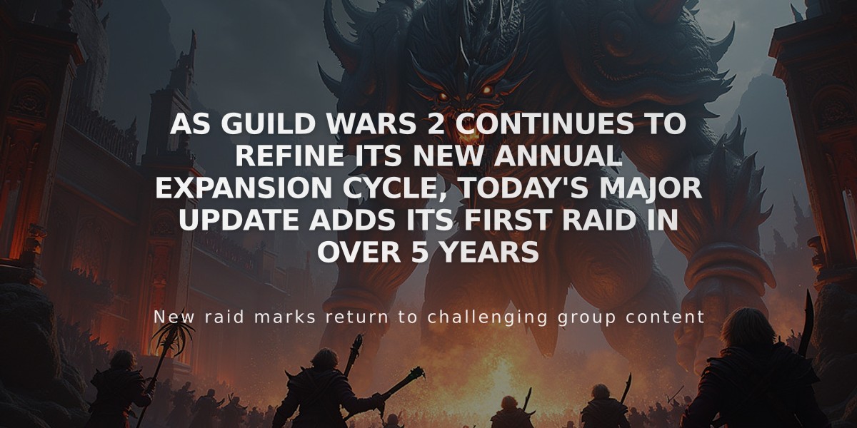 Guild Wars 2 Makes a Bold Return to Raids After 5 Years with Today's Major Update