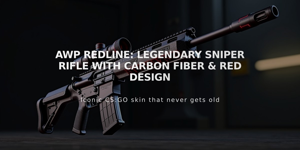 AWP Redline: Legendary Sniper Rifle with Carbon Fiber & Red Design