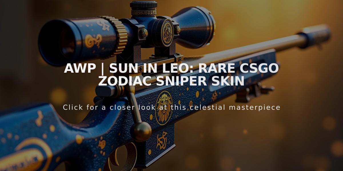 AWP | Sun in Leo: Rare CSGO Zodiac Sniper Skin