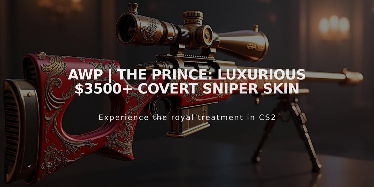 AWP | The Prince: Luxurious $3500+ Covert Sniper Skin