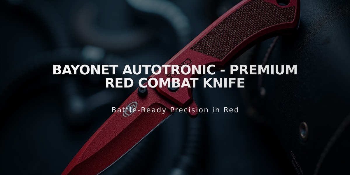 Bayonet Autotronic - Premium Red Combat Knife