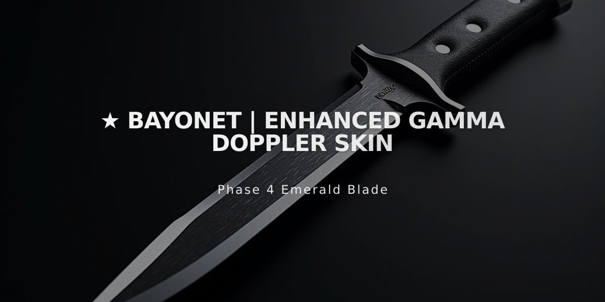 ★ Bayonet | Enhanced Gamma Doppler Skin