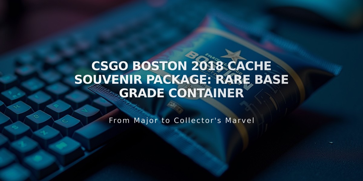 CSGO Boston 2018 Cache Souvenir Package: Rare Base Grade Container