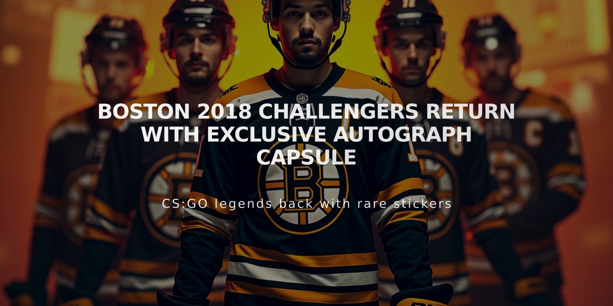 Boston 2018 Challengers Return with Exclusive Autograph Capsule