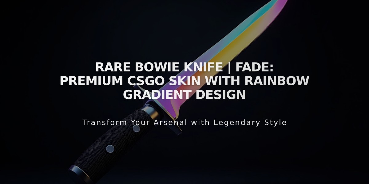 Rare Bowie Knife | Fade: Premium CSGO Skin with Rainbow Gradient Design