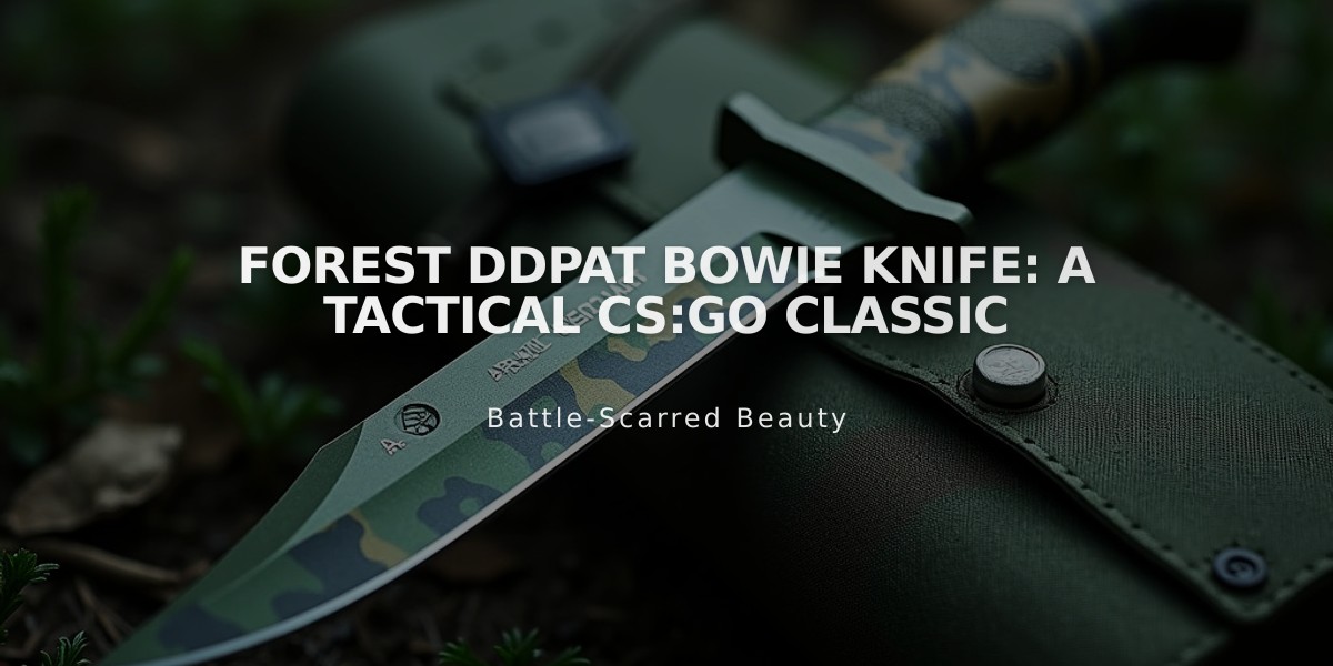 Forest DDPAT Bowie Knife: A Tactical CS:GO Classic