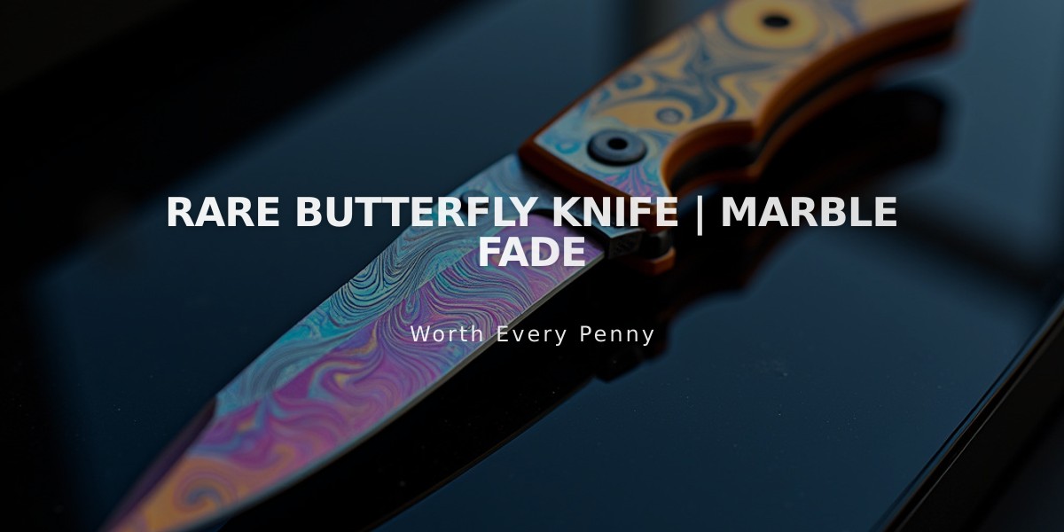 Rare Butterfly Knife | Marble Fade