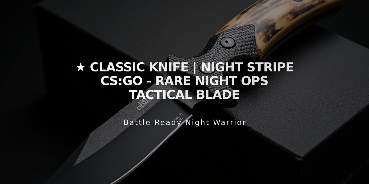 ★ Classic Knife | Night Stripe CS:GO - Rare Night Ops Tactical Blade