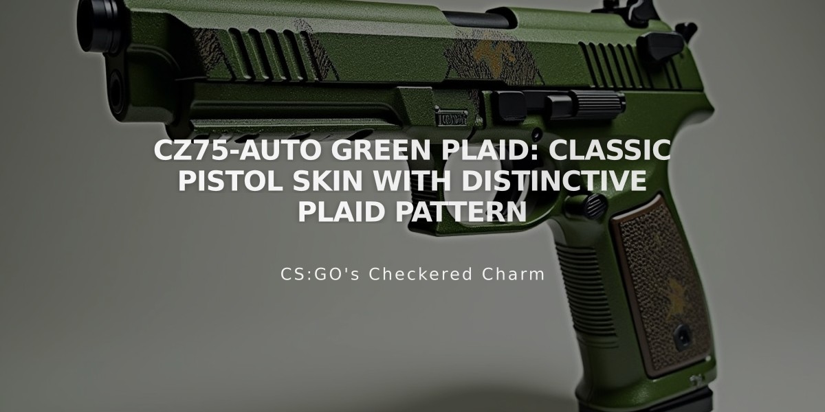 CZ75-Auto Green Plaid: Classic Pistol Skin with Distinctive Plaid Pattern