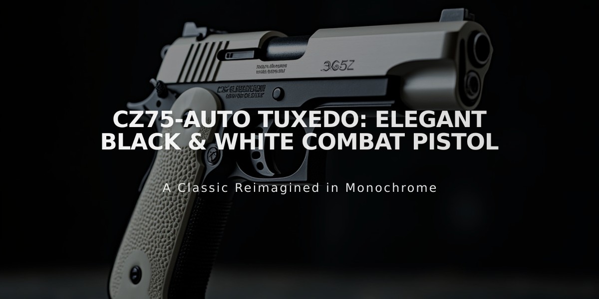 CZ75-Auto Tuxedo: Elegant Black & White Combat Pistol