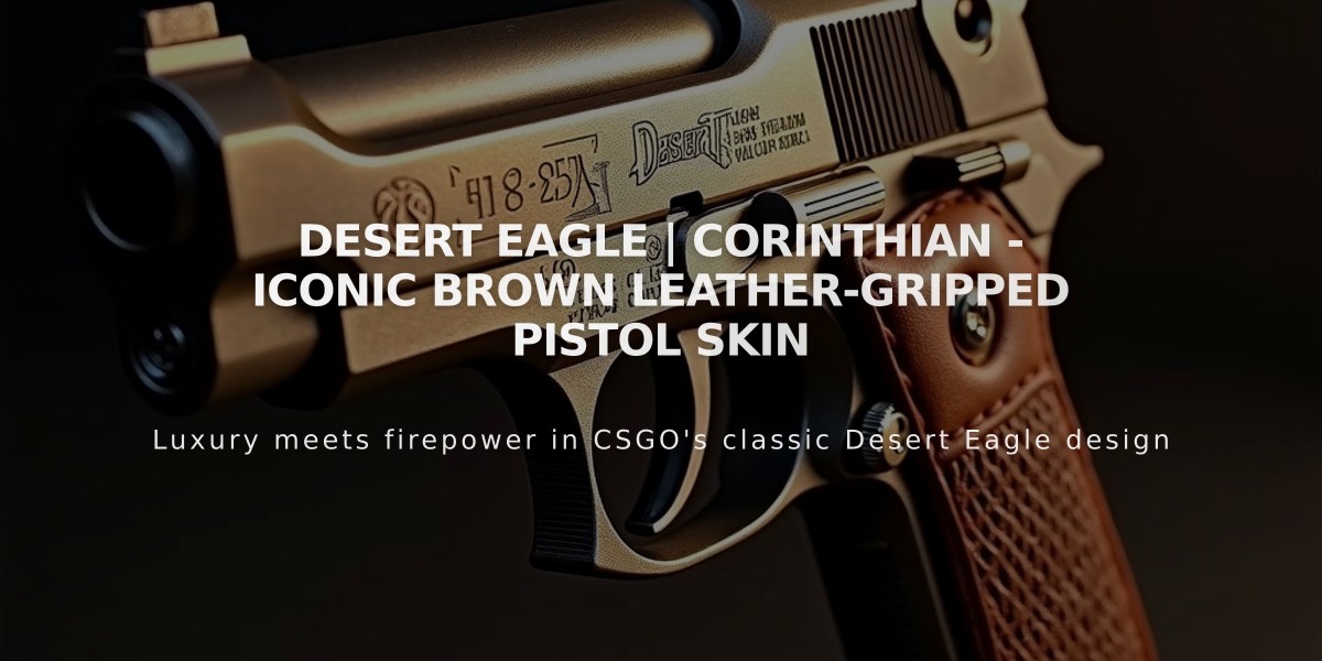 Desert Eagle | Corinthian - Iconic Brown Leather-Gripped Pistol Skin