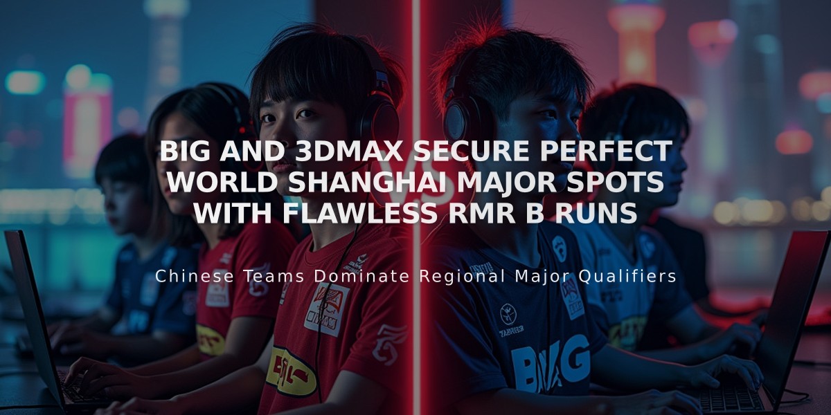 BIG and 3DMAX Secure Perfect World Shanghai Major Spots with Flawless RMR B Runs