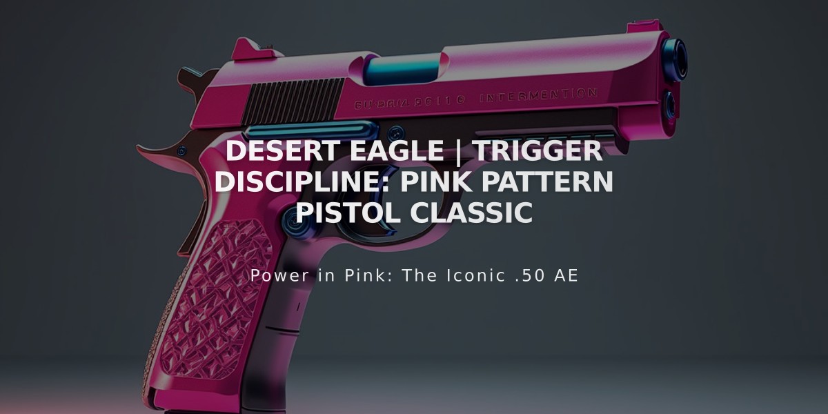 Desert Eagle | Trigger Discipline: Pink Pattern Pistol Classic