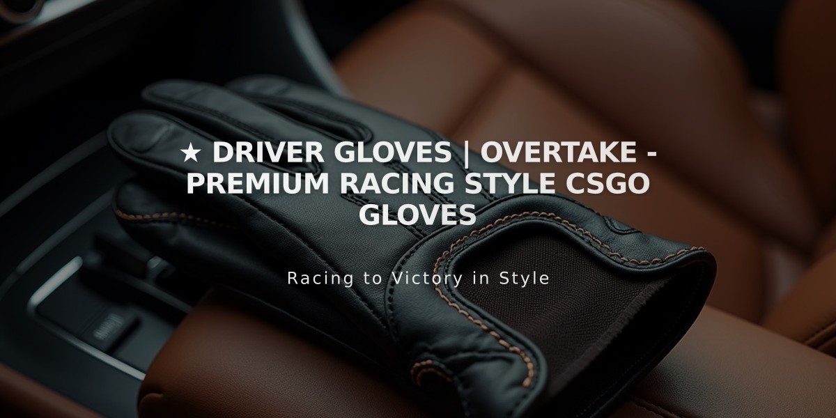 ★ Driver Gloves | Overtake - Premium Racing Style CSGO Gloves