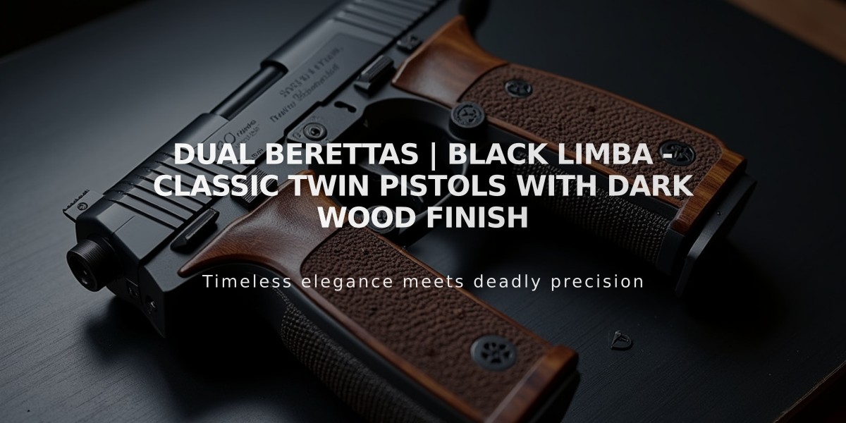 Dual Berettas | Black Limba - Classic Twin Pistols with Dark Wood Finish