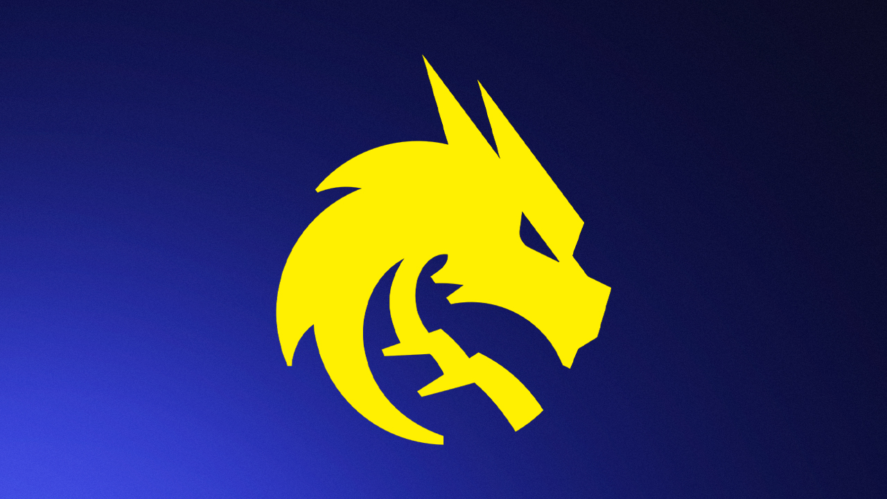 Yellow dragon head esports logo