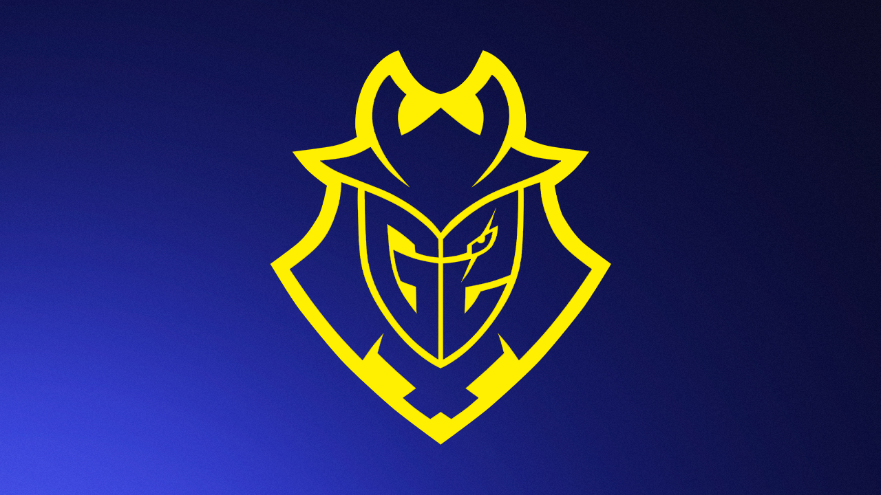 G2 Esports yellow logo on blue