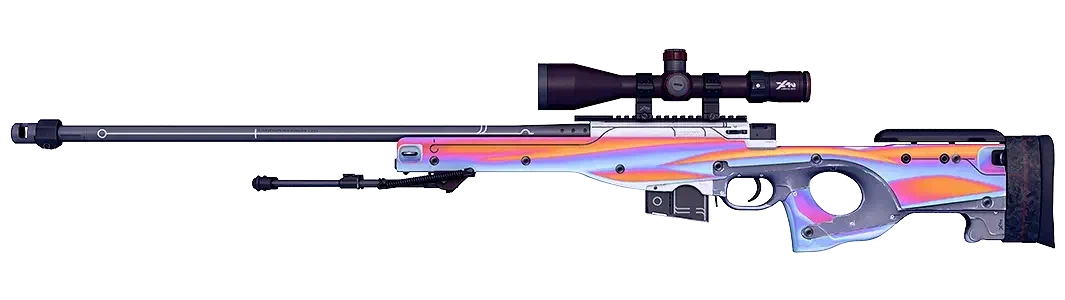 Rainbow sniper rifle with scope