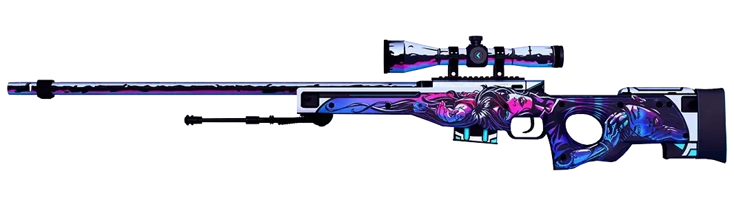 Futuristic Neo-Noir sniper rifle