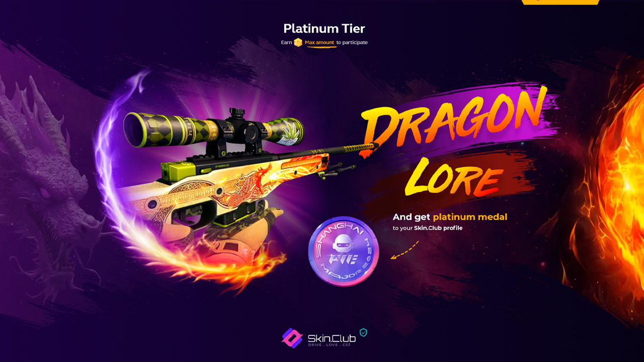 Dragon Lore skin Platinum prize