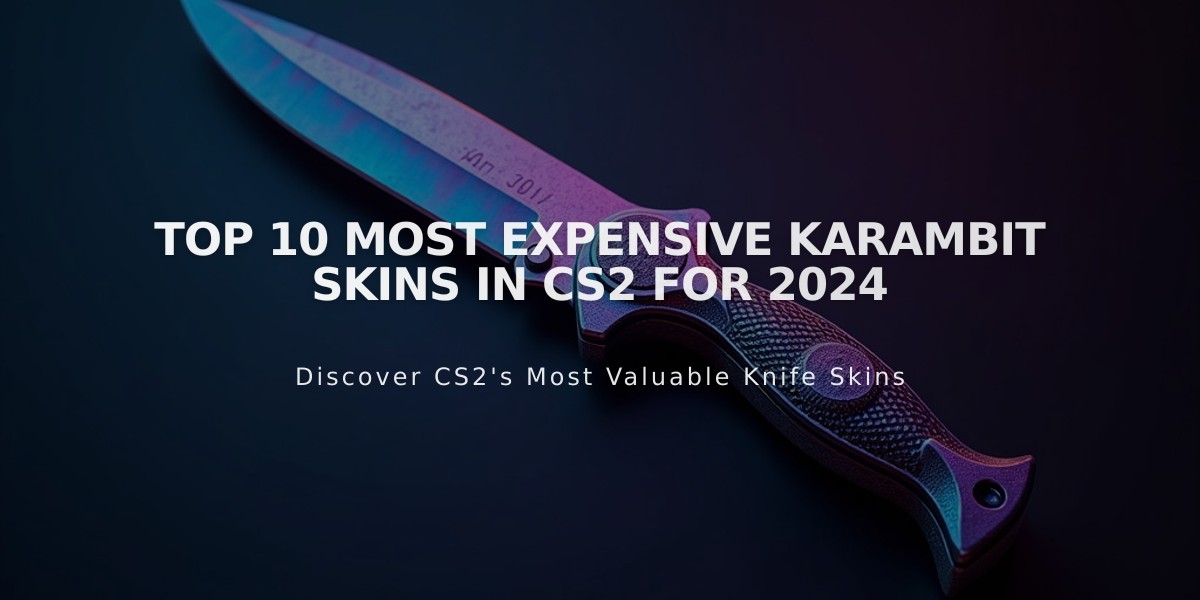 Top 10 Most Expensive Karambit Skins in CS2 for 2024