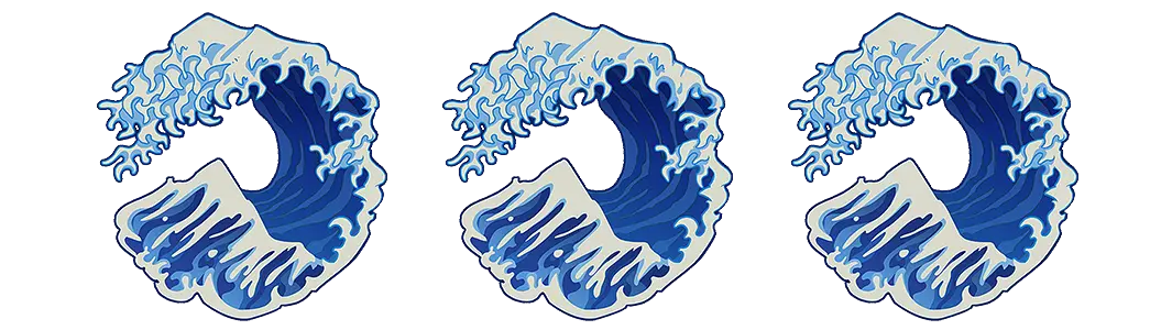 Great Wave pixelated artwork