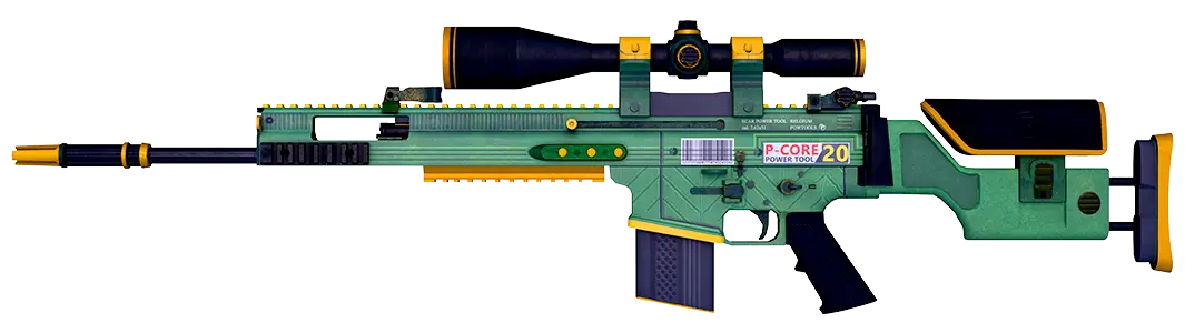 Powercore LR rifle with scope