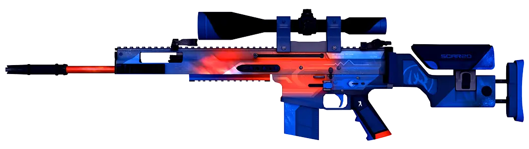 Red and blue Cardiac rifle