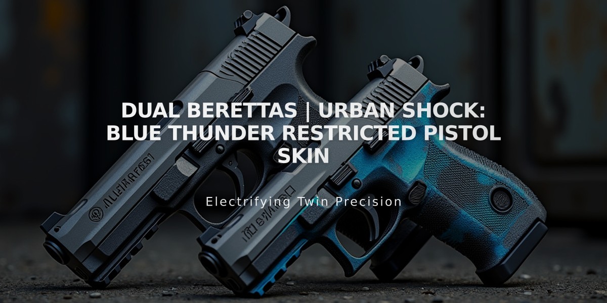 Dual Berettas | Urban Shock: Blue Thunder Restricted Pistol Skin