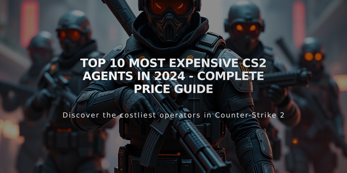 Top 10 Most Expensive CS2 Agents in 2024 - Complete Price Guide