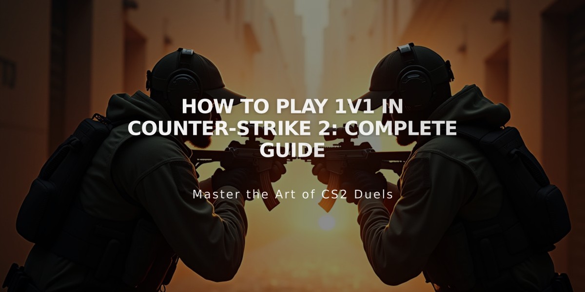 How to Play 1v1 in Counter-Strike 2: Complete Guide