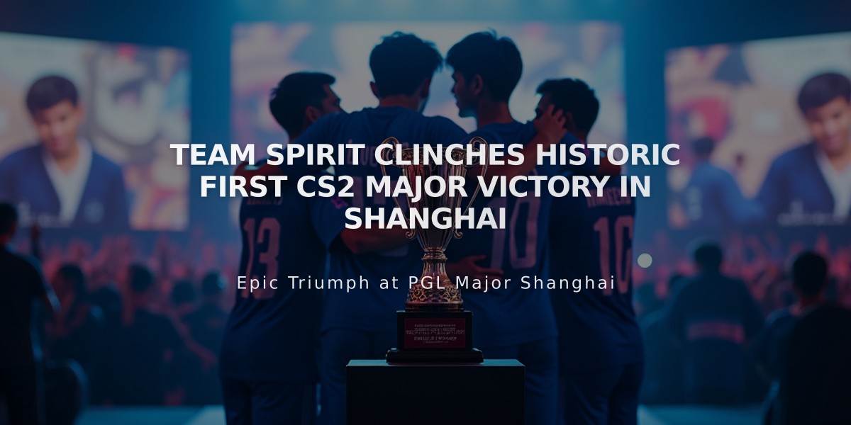 Team Spirit Clinches Historic First CS2 Major Victory in Shanghai