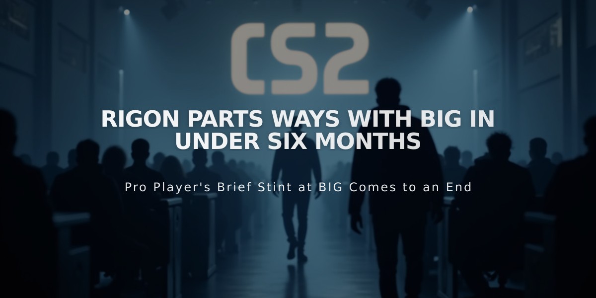 RigoN Parts Ways with BIG in Under Six Months