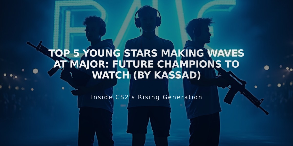 Top 5 Young Stars Making Waves at Major: Future Champions to Watch (By KASSAD)