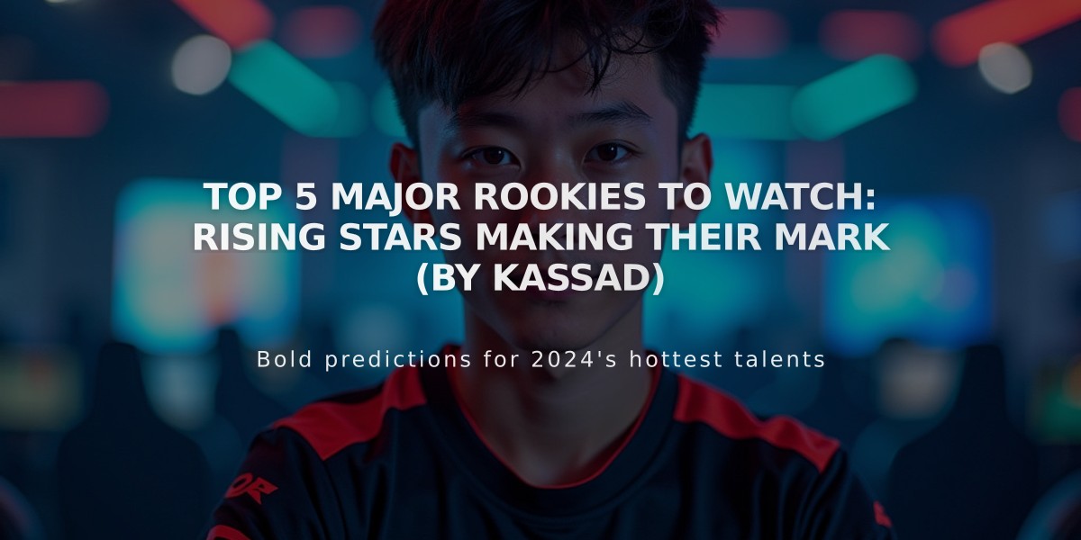 Top 5 Major Rookies to Watch: Rising Stars Making Their Mark (by KASSAD)