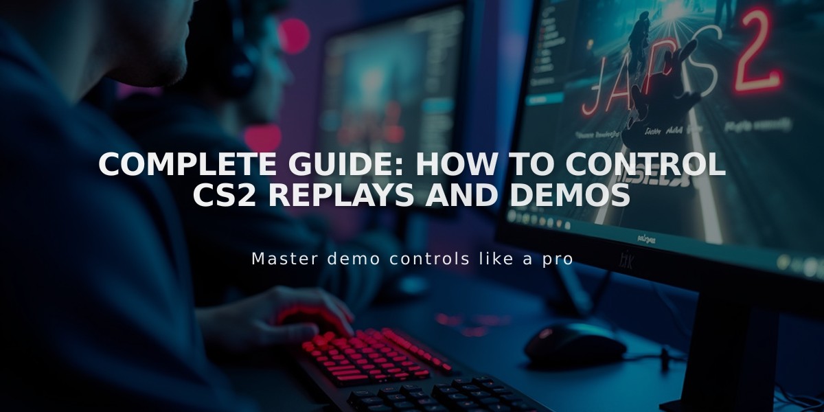 Complete Guide: How to Control CS2 Replays and Demos