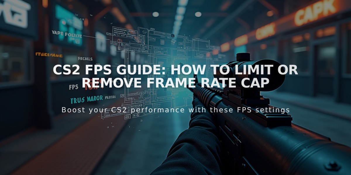 CS2 FPS Guide: How to Limit or Remove Frame Rate Cap