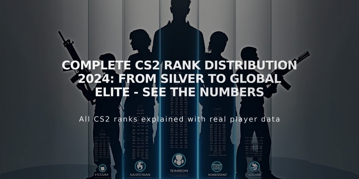 Complete CS2 Rank Distribution 2024: From Silver to Global Elite - See The Numbers