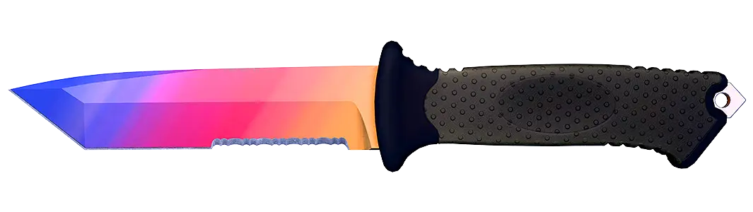 Rainbow knife black handle