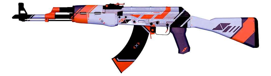 Orange and white rifle Asiimov skin