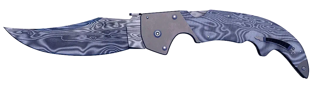 Damascus steel knife blade