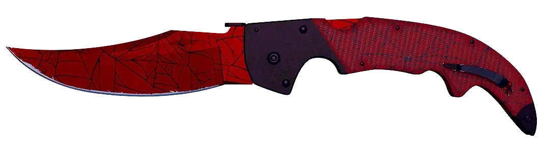 Red and black folding knife