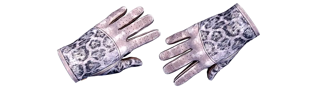 Snow Leopard pair of gloves