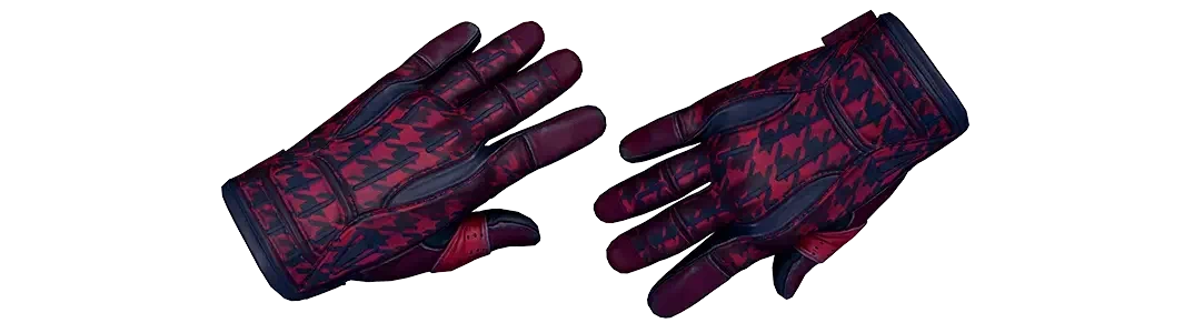 Red patterned weapon skin gloves