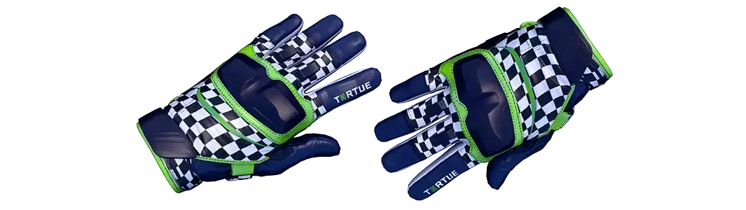 Racing gloves on white background