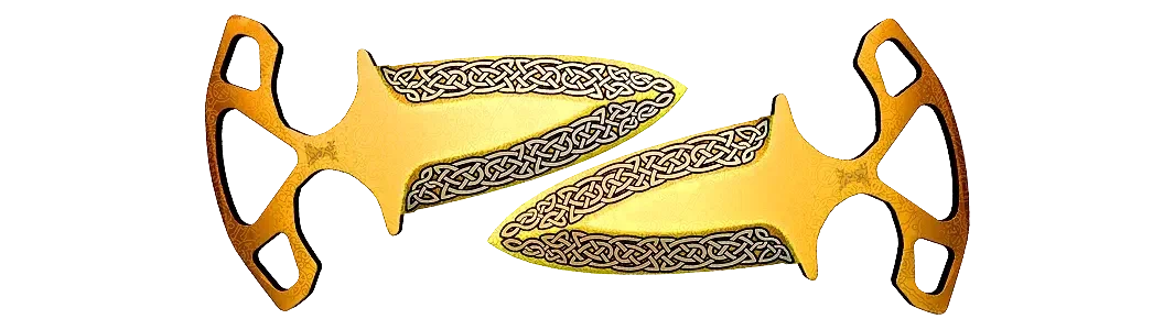 Ornate ancient daggers with carved designs