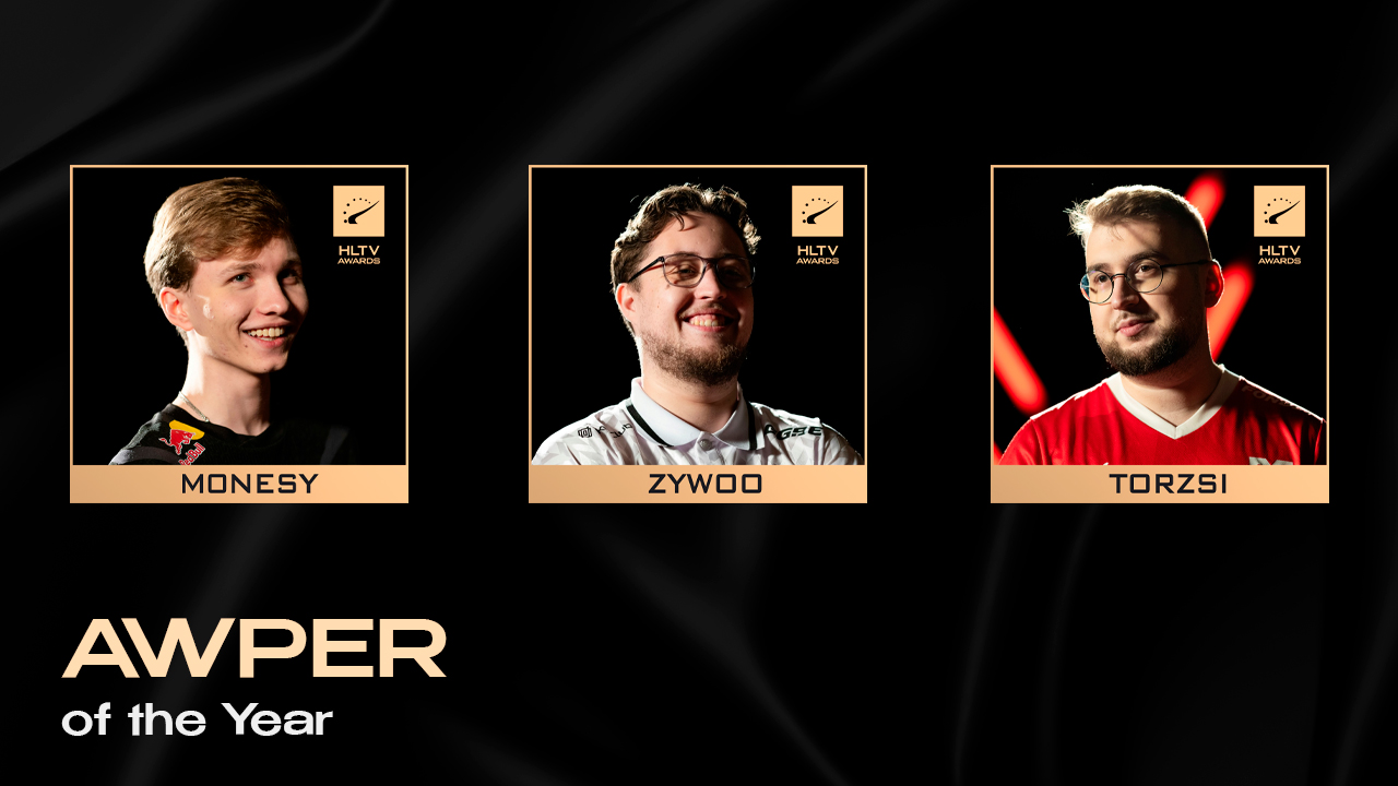 Three CS:GO AWPer player portraits