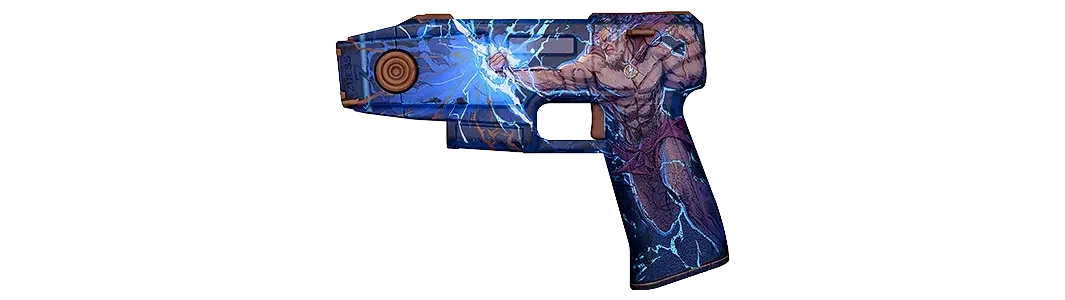 Mythological handgun skin in Olympus design